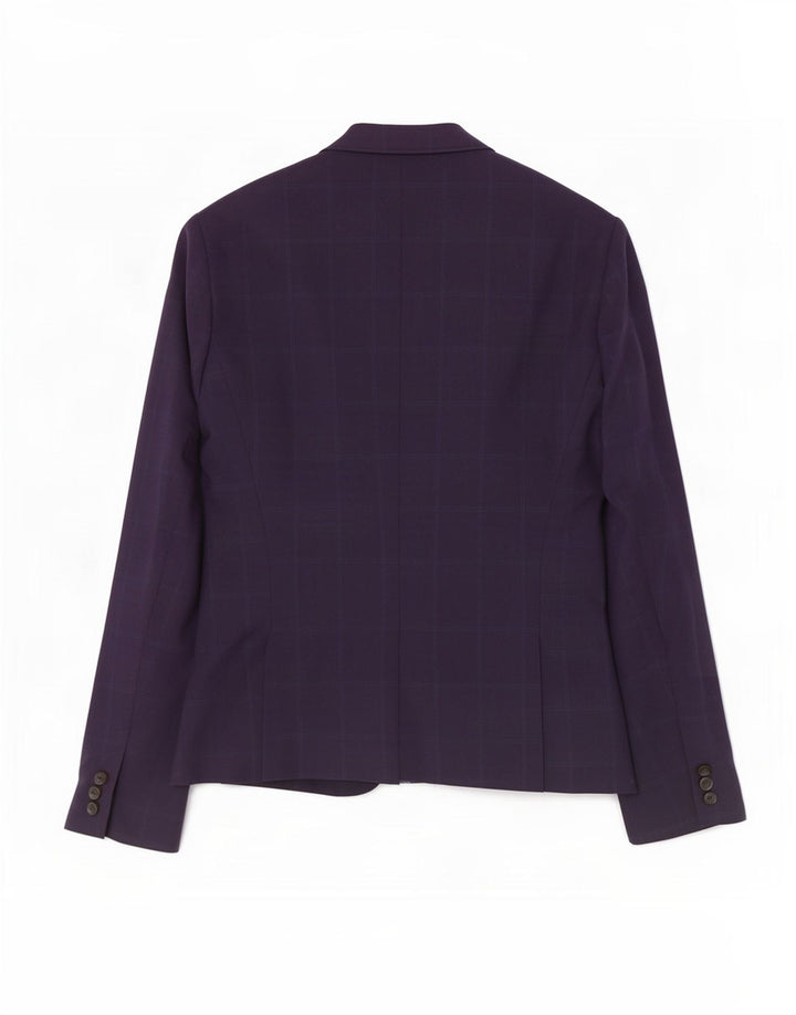 Zara Γυναικείο μπουφάν σακάκι με 1 κουμπί EU 38 Small Navy Blue Check