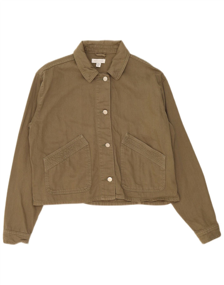 Topshop Γυναικείο Oversized Bomber Jacket UK 14 Medium Khaki Cotton