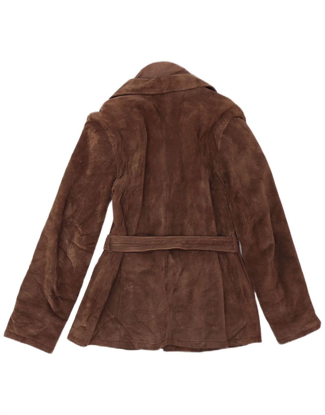 VINTAGE Γυναικείο Suede Jacket EU 42 Large Brown Δερμάτινο