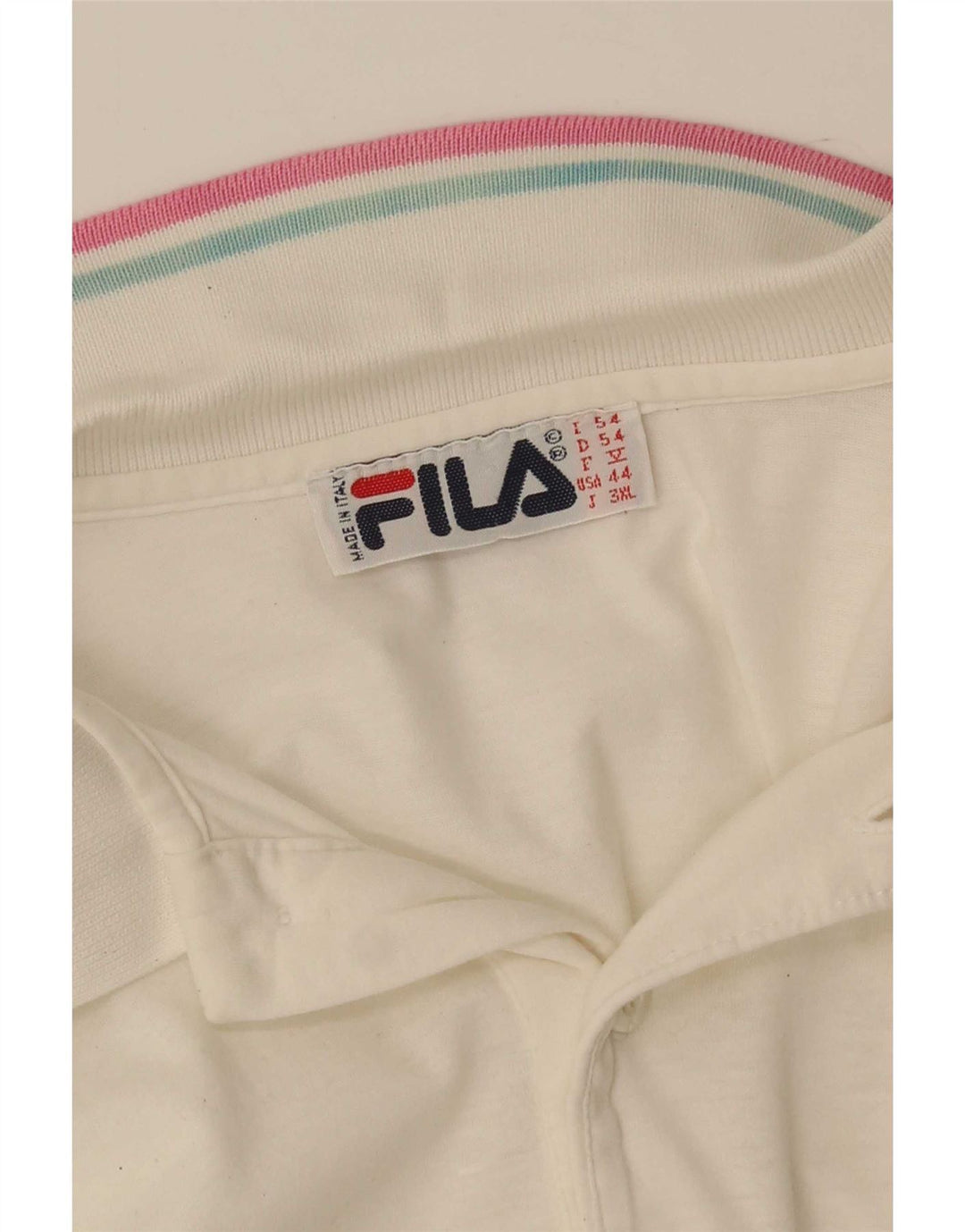 Fila Ανδρικό πουκάμισο γραφικό πόλο IT 54 XL Λευκό ριγέ
