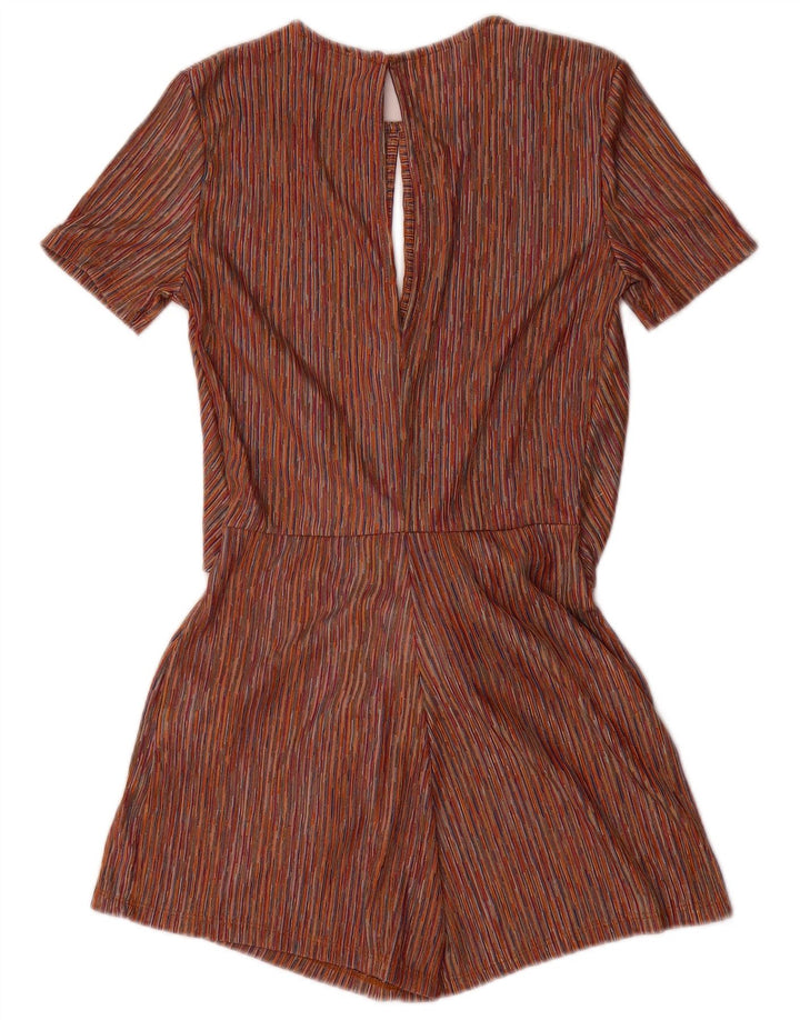 Zara Γυναικεία Μπροστινή Γραβάτα Playsuit UK 10 Small πολύχρωμη ριγέ