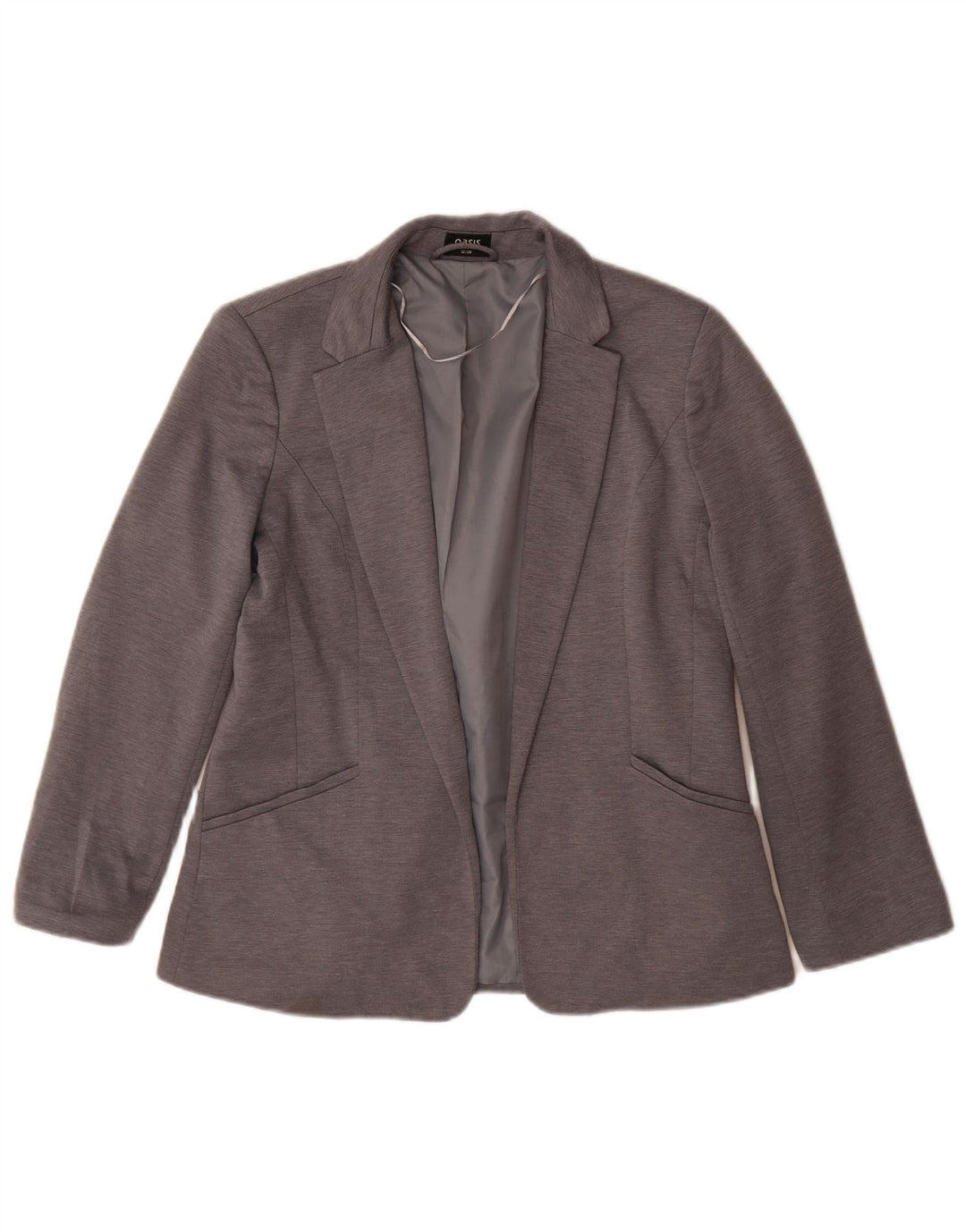 Oasis Γυναικείο Open Blazer Jacket UK 12 Medium Grey Polyester