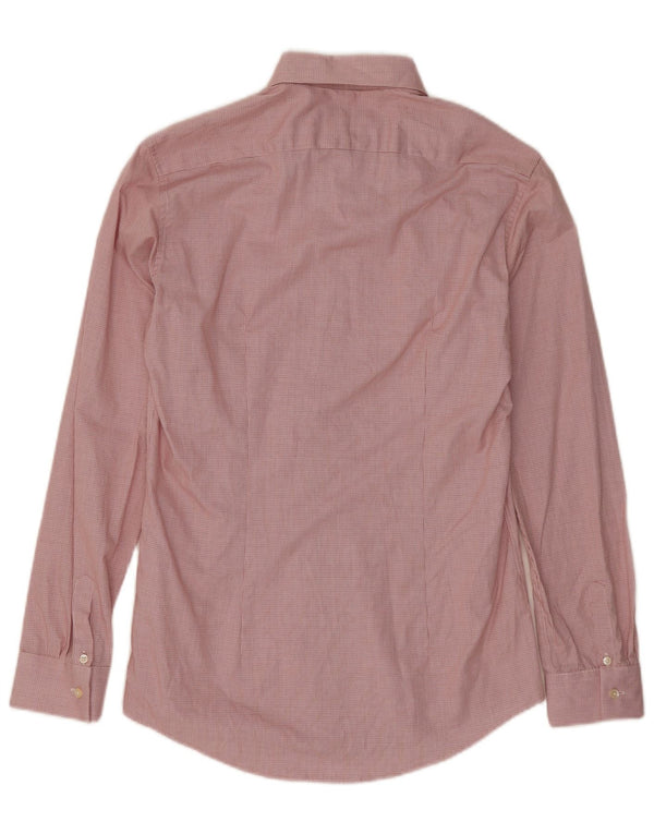 Ανδρικό πουκάμισο Reiss Slim Fit Μικρό κόκκινο βαμβακερό Gingham