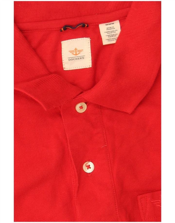 Ανδρικό πουκάμισο Polo Dockers Μεσαίο κόκκινο βαμβακερό