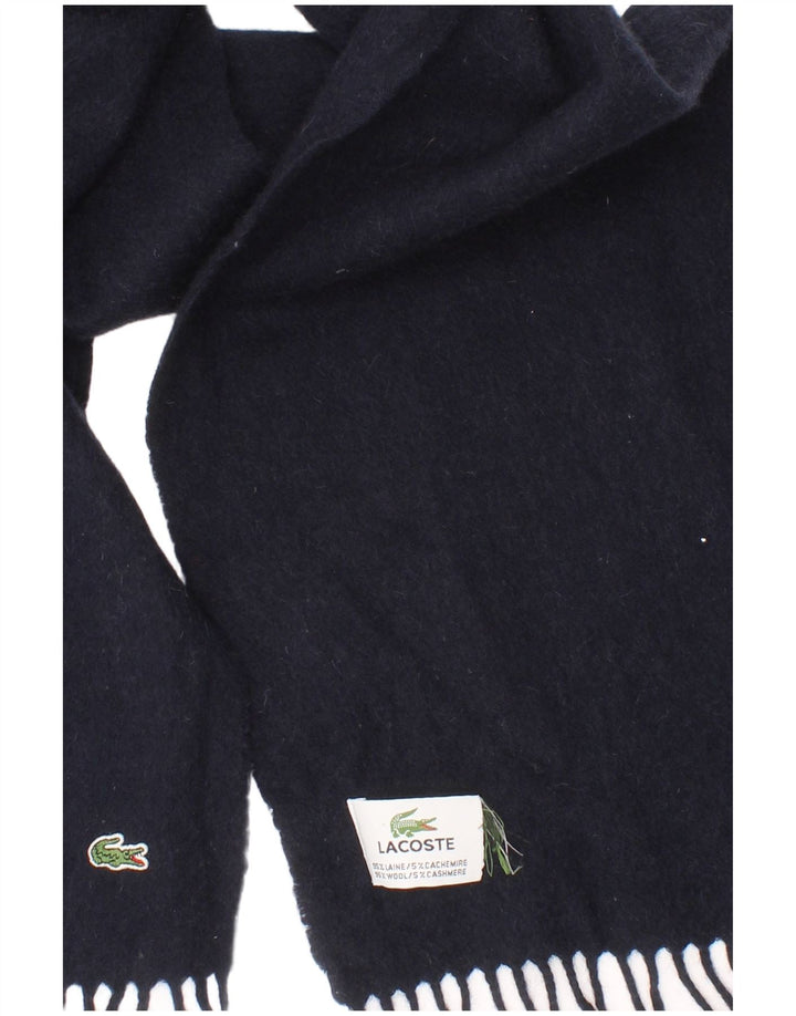 Ανδρικό ορθογώνιο κασκόλ Lacoste One size Navy Blue Wool Classic