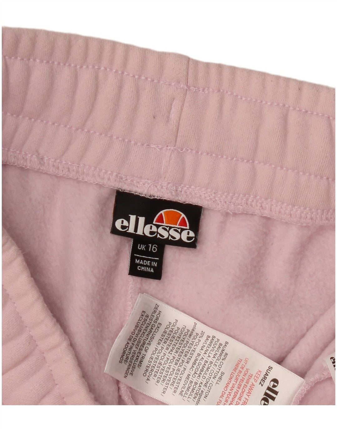 Ellesse γυναικεία φόρμα παντελόνι Joggers UK 16 μεγάλο ροζ βαμβακερό