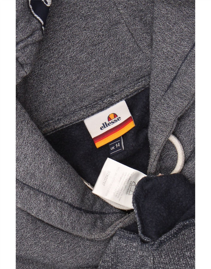 ELLESSE Γυναικεία γραφικά κουκούλα UK 14 Large Navy Blue Colourblock