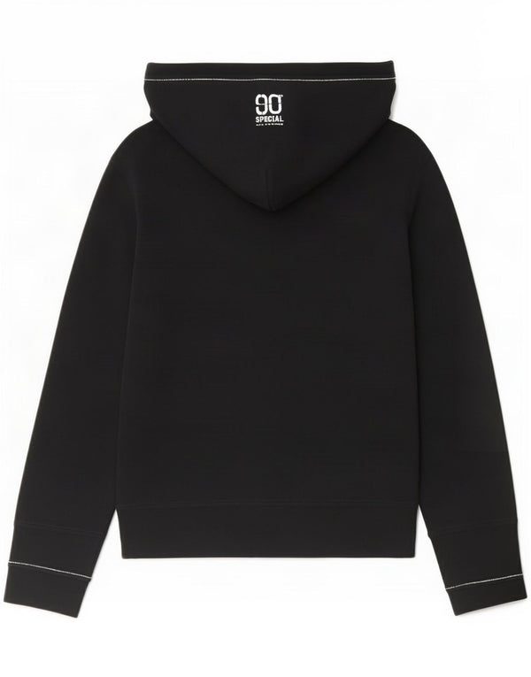 Champion Womens Special Edition Graphic Hoodie Jumper UK 12 Medium Black
