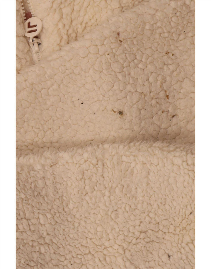 Fila Γυναικείο μεγάλο μπουφάν Fleece UK 10 Small Off White Colourblock