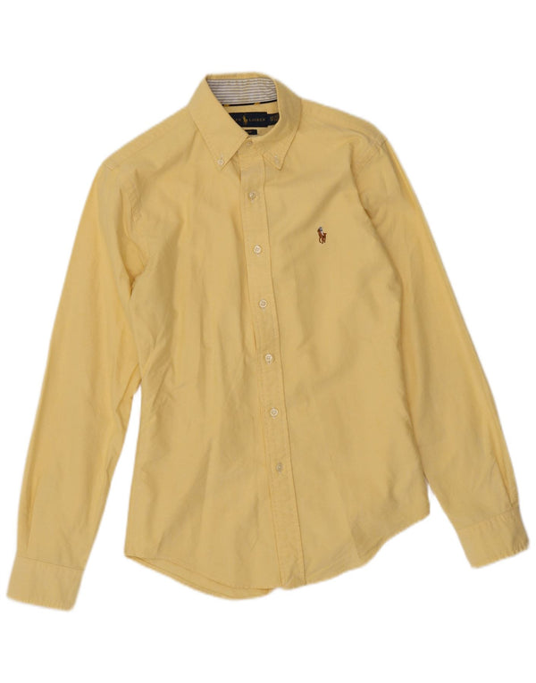 Ανδρικό πουκάμισο Ralph Lauren Slim Fit XS κίτρινο βαμβακερό