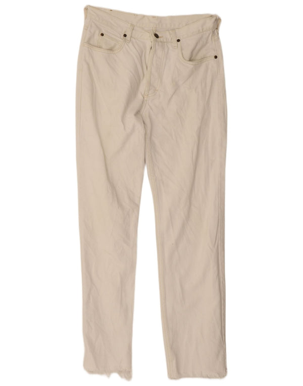 Lee Mens Straight Jeans W30 L31 Λευκό βαμβακερό