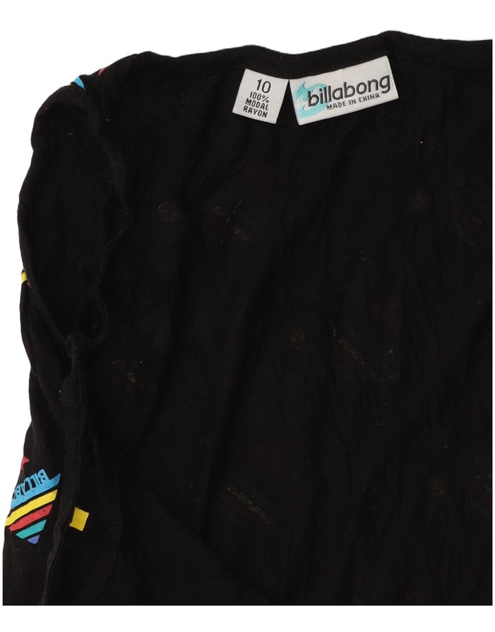 Billabong Womens Graphic Cami Top 10 Small Black Geometric Modal