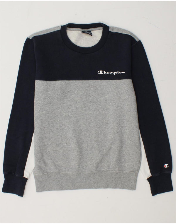CHAMPION Ανδρική φούτερ Jumper XS Γκρι Colourblock Βαμβακερό
