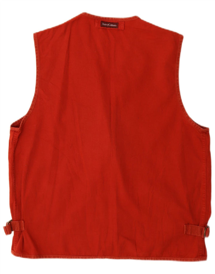 Henry Cottons Womens Utility Gilet IT 42 Medium Red Cotton
