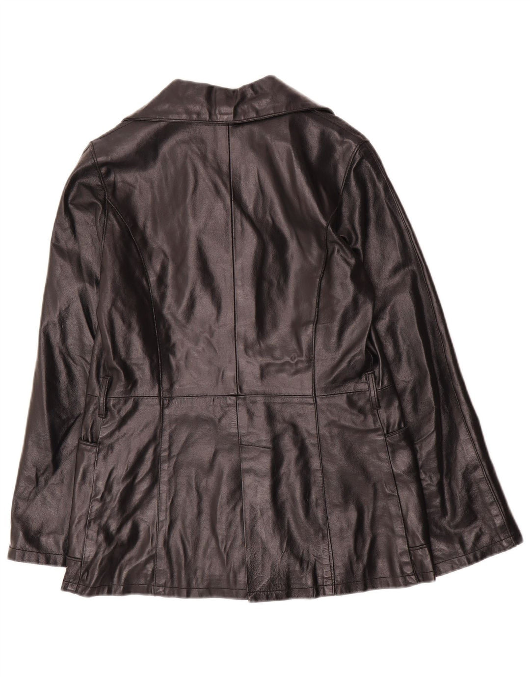 Bayside Γυναικείο Δερμάτινο Μπουφάν UK 10 Small Black Leather