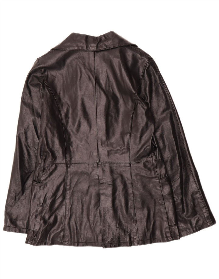 Bayside Γυναικείο Δερμάτινο Μπουφάν UK 10 Small Black Leather