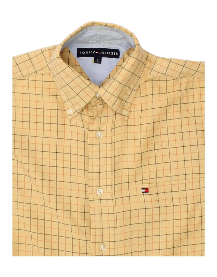 TOMMY HILFIGER Ανδρικό πουκάμισο Small Yellow Check Cotton