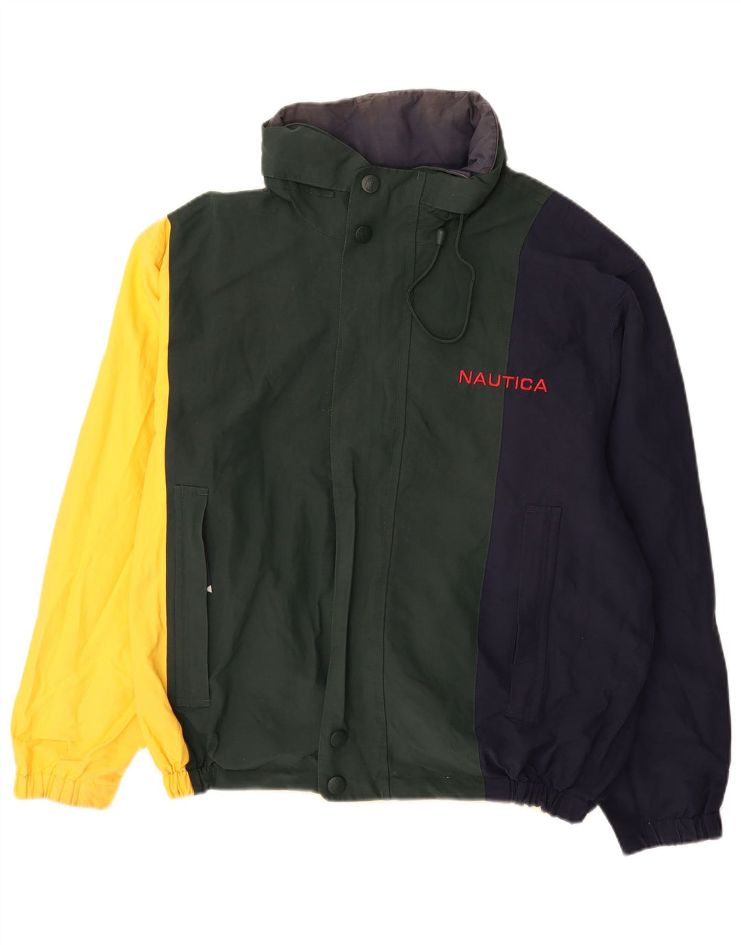 Ανδρικό αναστρέψιμο μπουφάν Nautica UK 40 Μεγάλο πολύχρωμο βαμβακερό μπλοκ
