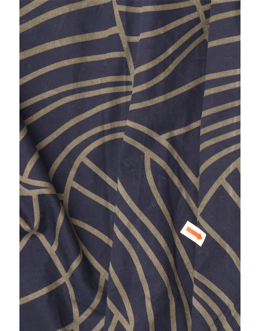 Γυναικείο ασύμμετρο φόρεμα COS EU 42 Μεγάλο Navy Blue γεωμετρικό βαμβακερό