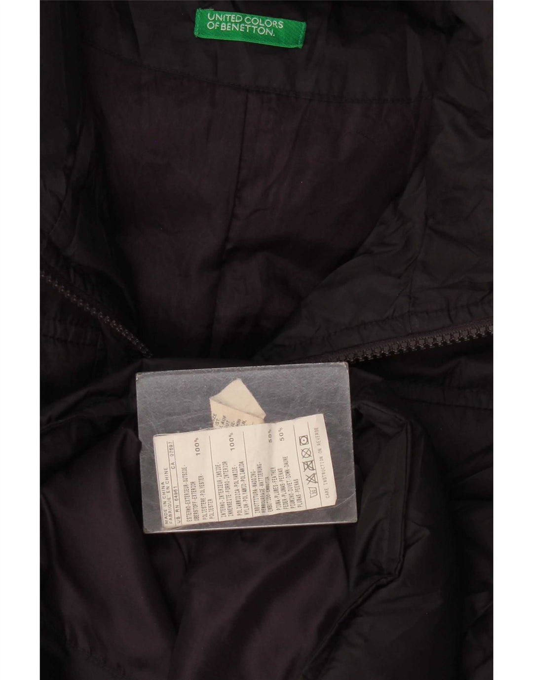 Γυναικείο μπουφάν Benetton UK 16 Large Navy Blue Polyester