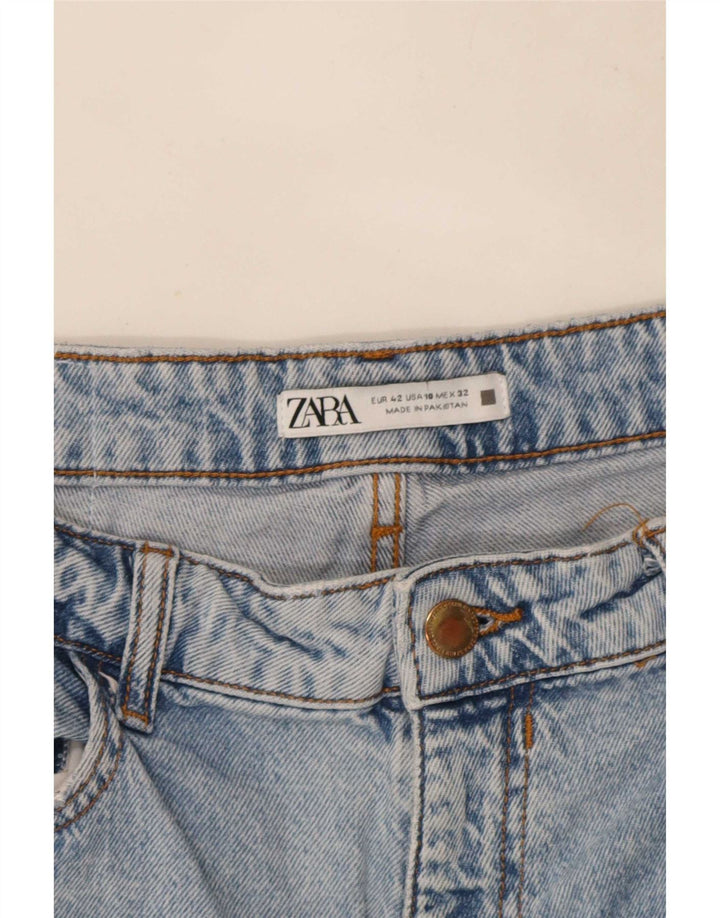 Zara Γυναικείο Straight Jeans EU 42 Large W32 L27 Blue