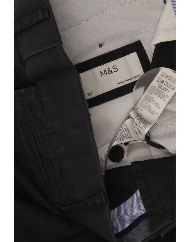 Ανδρικό σορτς Chino Marks & Spencer W36 Large Navy Blue από βαμβάκι