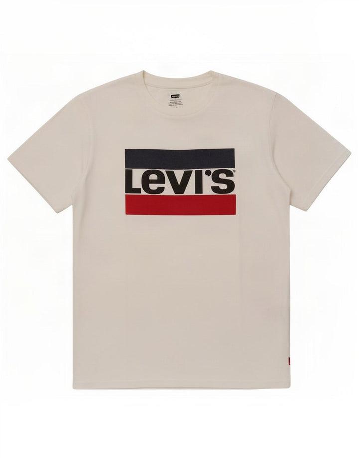 Ανδρικό γραφικό T-Shirt Levi's Top Μεσαίο λευκό βαμβακερό