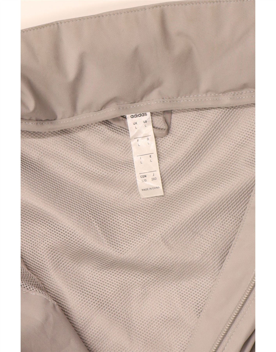 Adidas Ανδρικό μπουφάν βροχής UK 40 Large Grey Polyester