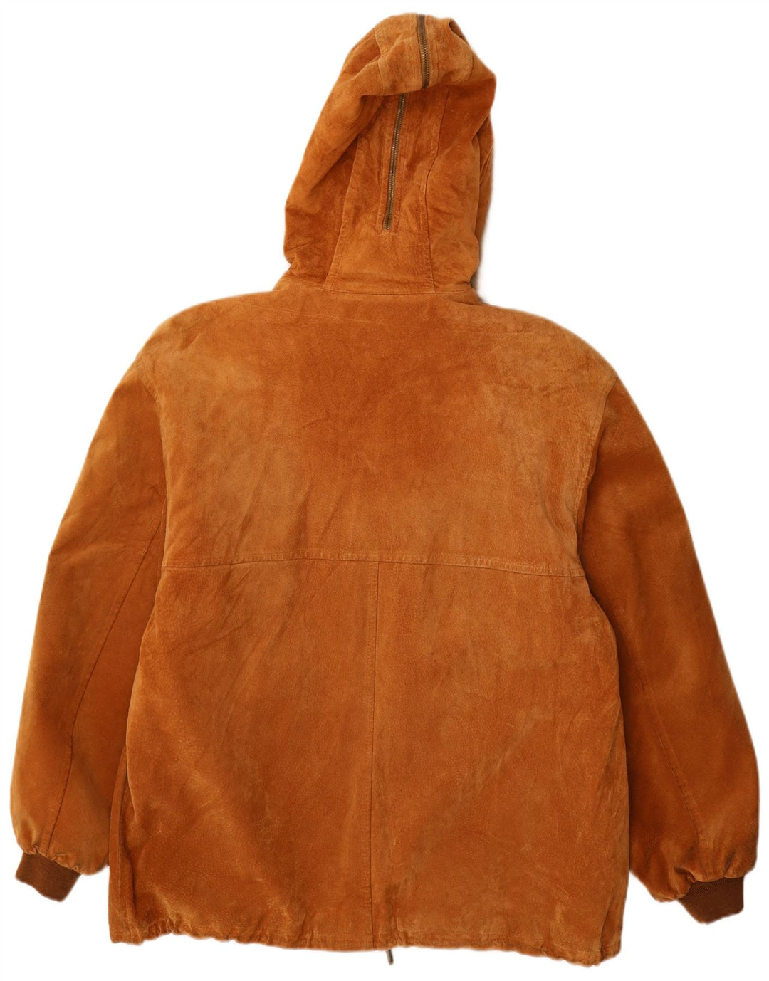 Ανδρικό Suede Jacket Fabiani με κουκούλα IT 48 Δερμάτινο Μεσαίο Καφέ