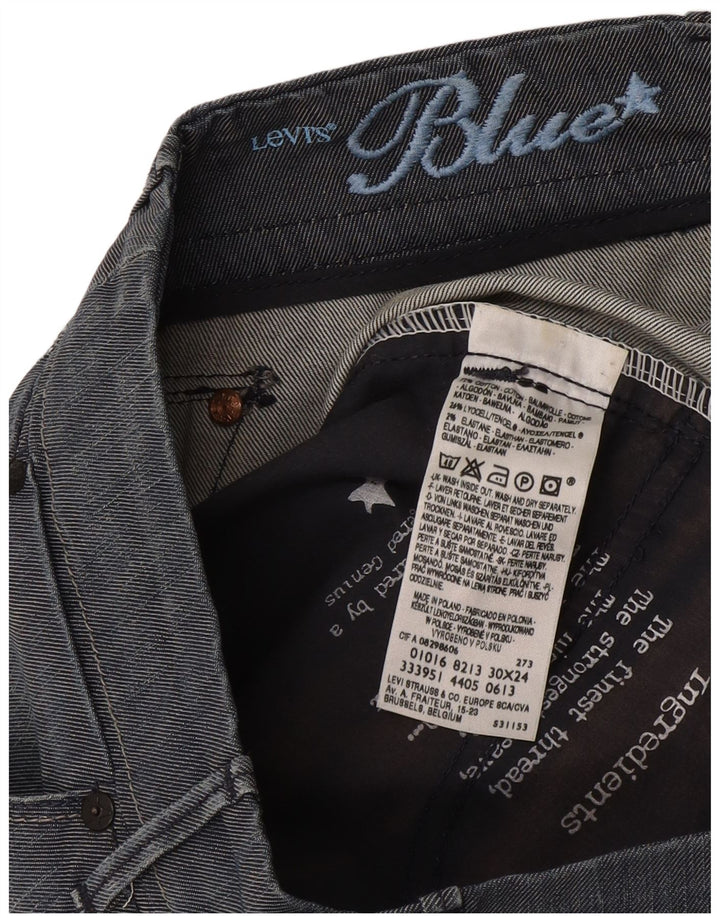 Γυναικείο Cropped Παντελόνι Levi's W30 L24 Μπλε Βαμβακερό