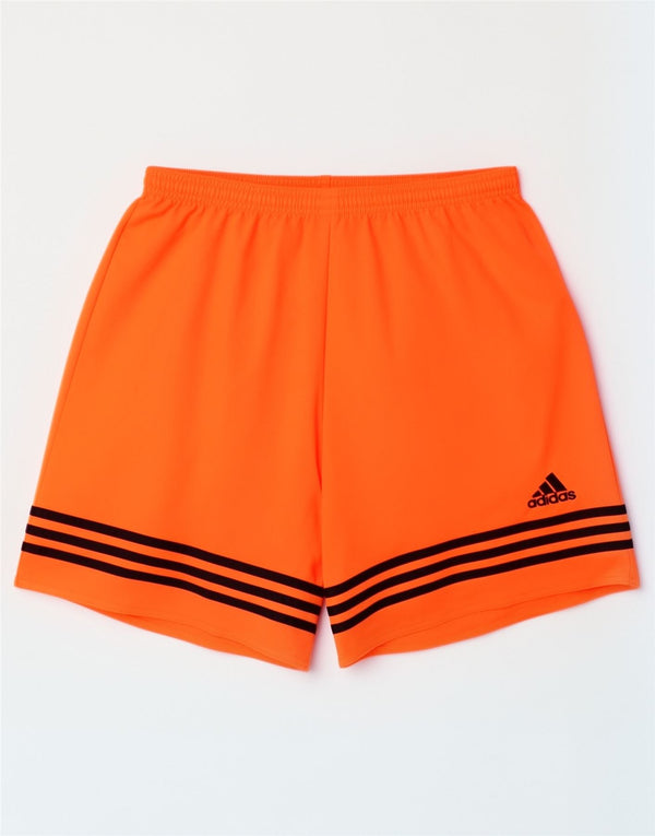 Ανδρικά σορτς Adidas Climalite Sports με μεσαίο πορτοκαλί ριγέ πολυεστέρα