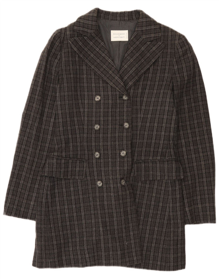 Alberta Ferretti Γυναικείο παλτό Philosophy Double Breasted UK 10 Small Grey