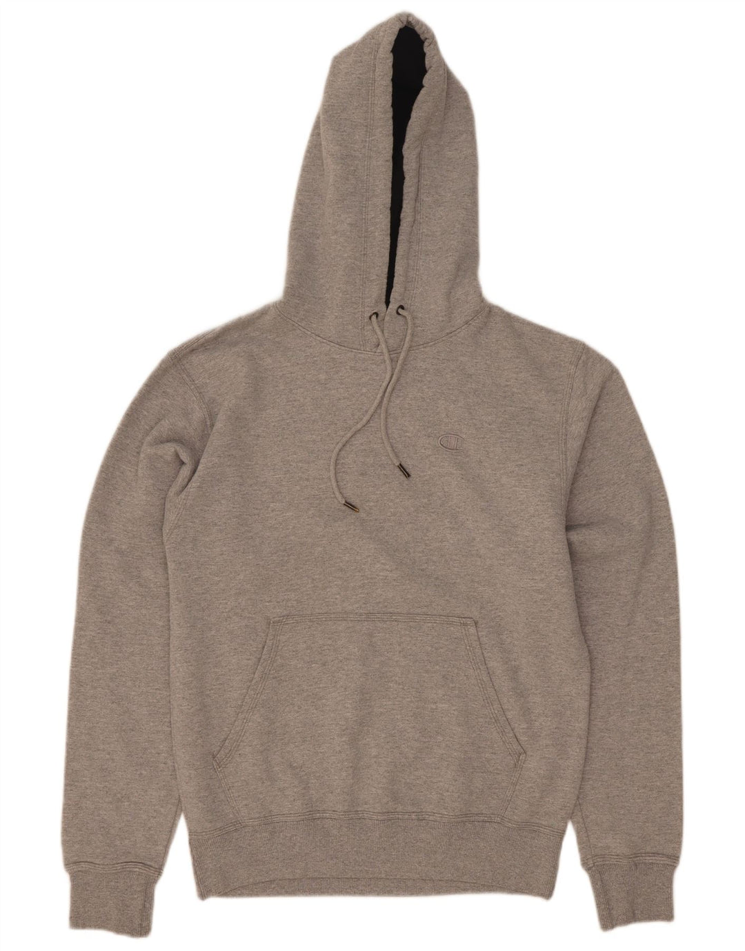 Champion Mens Hoodie Jumper Μικρό Γκρι Βαμβακερό