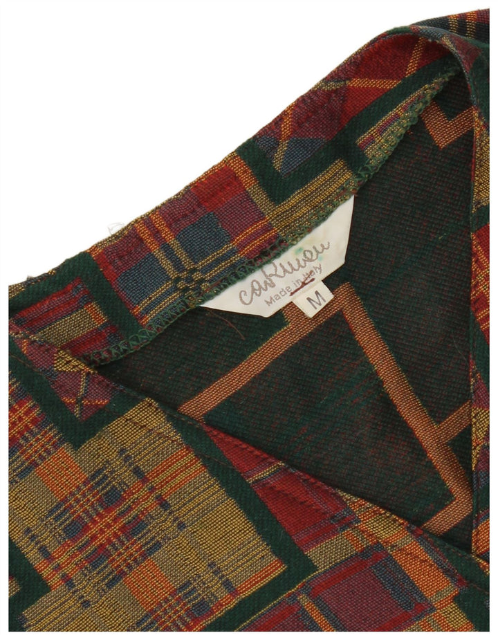 Vintage Γυναικείο Crop Γιλέκο UK 14 Medium πολύχρωμο συνονθύλευμα