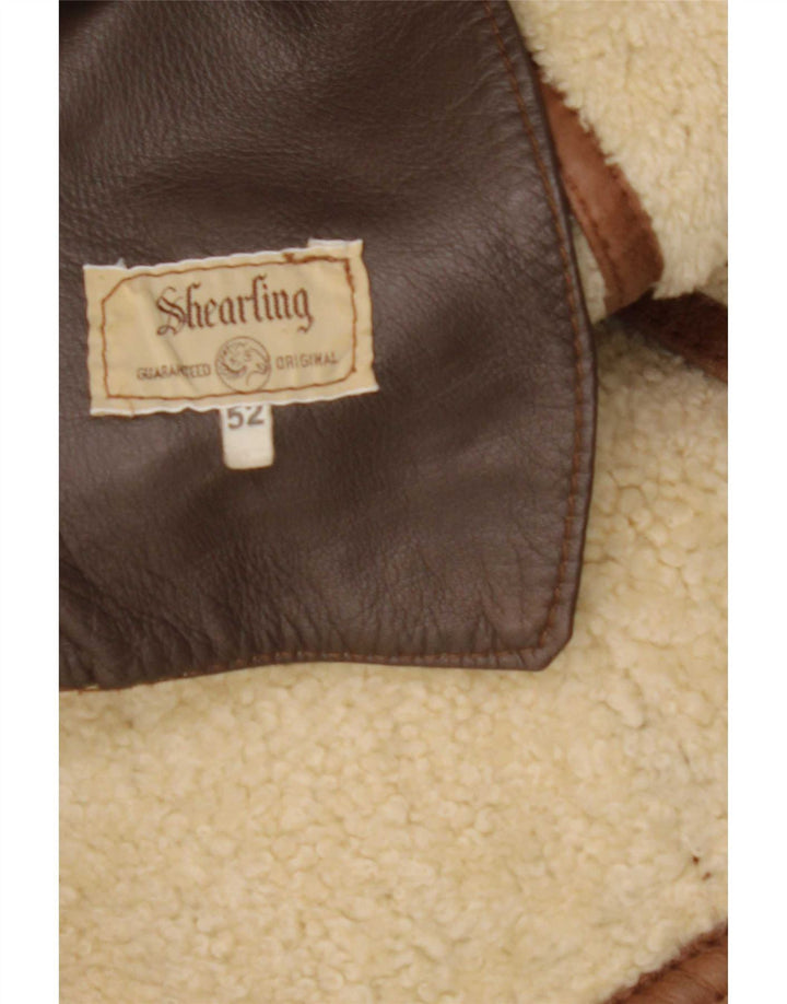 Vintage Ανδρικό Shearling Jacket IT 52 XL Beige Shearling
