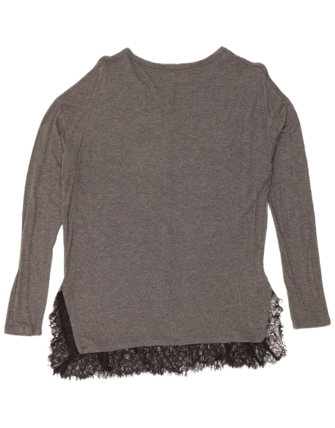 Zara Γυναικεία μακρυμάνικη μπλούζα τοπ UK 14 Medium Grey