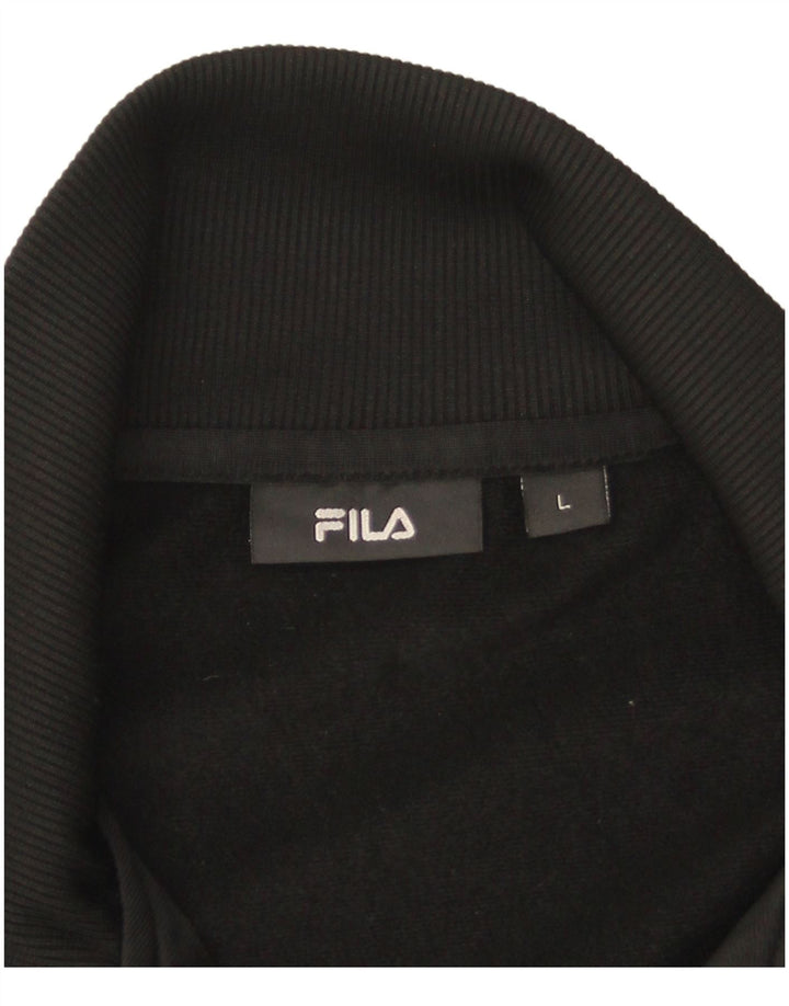 Ανδρική αθλητική φόρμα Fila Top Jacket Μεγάλο Μαύρο Χρώμα Πολυεστέρας
