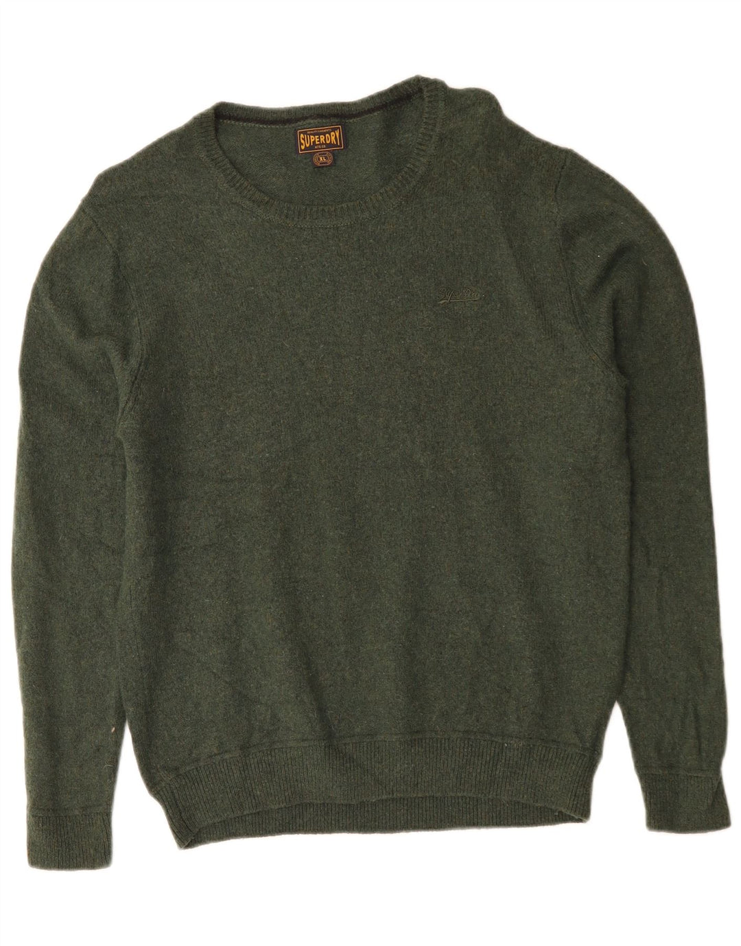 Γυναικείο πουλόβερ SUPERDRY Crew Neck Jumper UK 18 XL Green Nylon