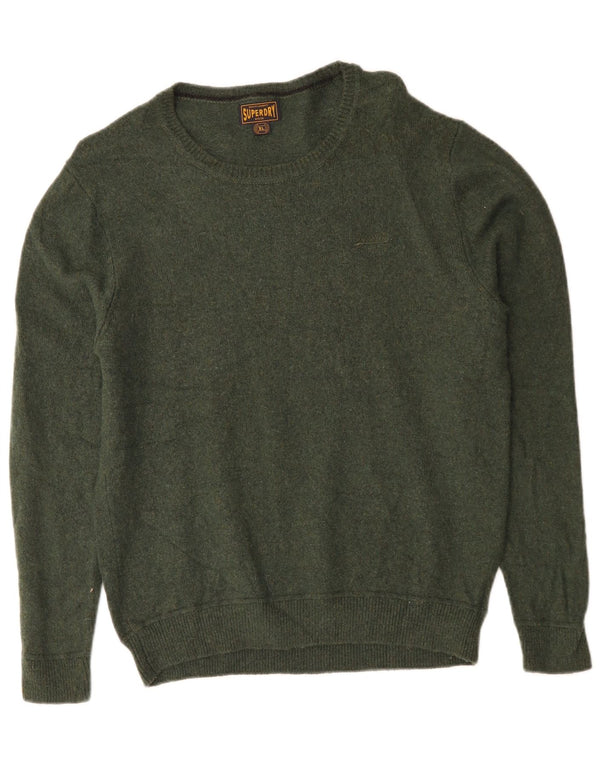Γυναικείο πουλόβερ SUPERDRY Crew Neck Jumper UK 18 XL Green Nylon