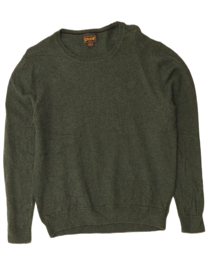 Γυναικείο πουλόβερ SUPERDRY Crew Neck Jumper UK 18 XL Green Nylon