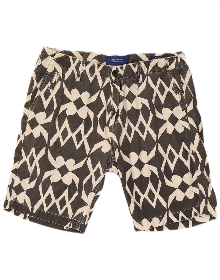 Ανδρικό σορτς Chino Scotch & Soda W30 Γκρι μεσαίο γεωμετρικό βαμβάκι
