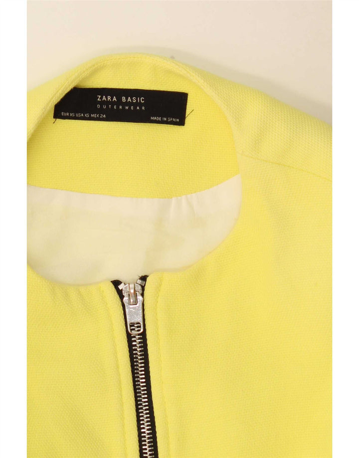 Zara Γυναικείο Πανωφόρι 3/4 Μανίκι UK 6 XS Κίτρινο