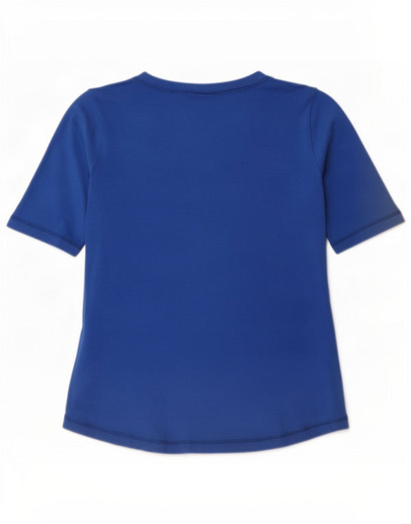 Champion Γυναικείο T-Shirt Top UK 14 Large μπλε βαμβακερό
