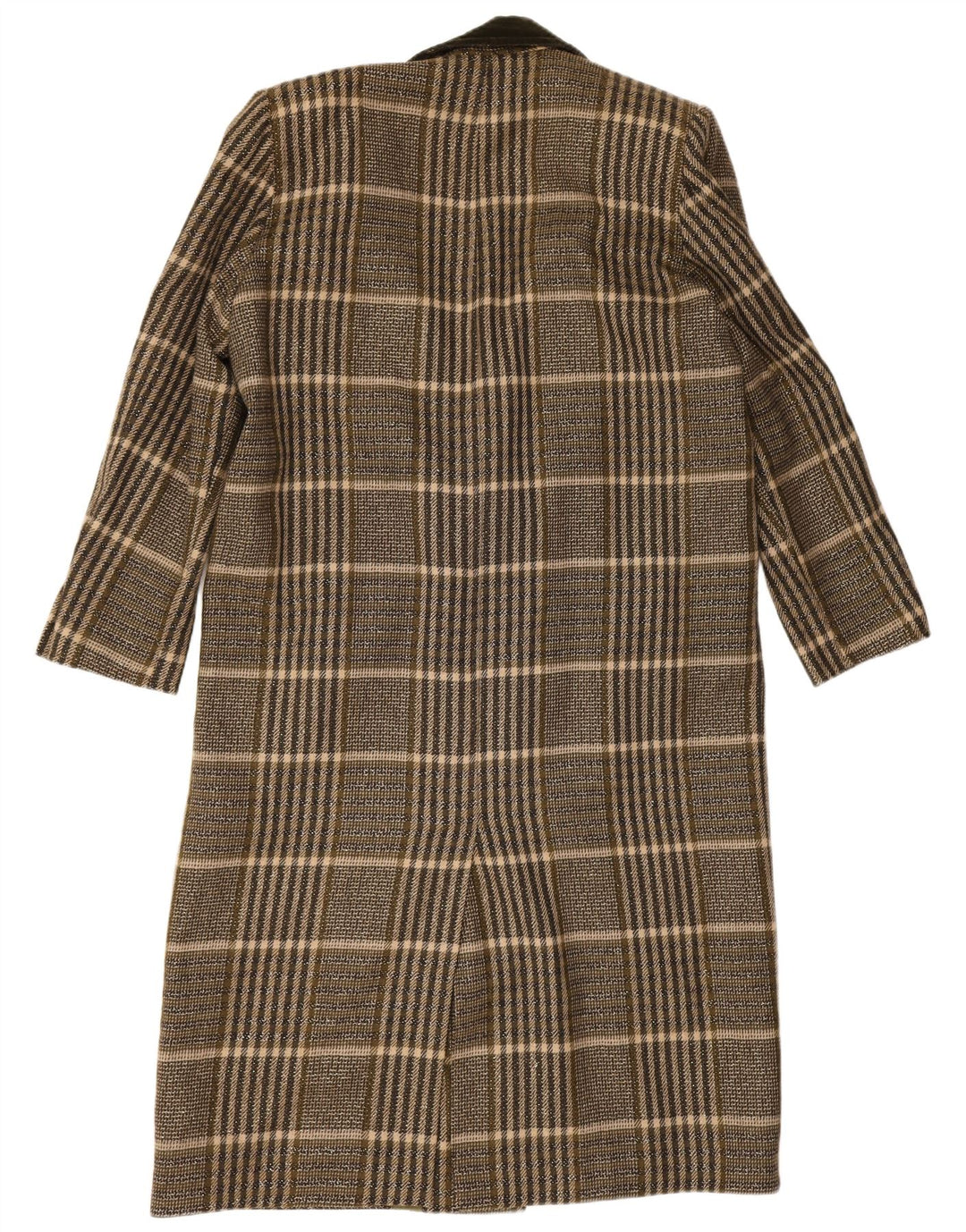 Vintage Γυναικείο Oversized Πανωφόρι UK 14 Medium Khaki Check