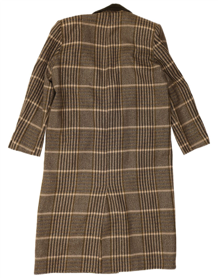 Vintage Γυναικείο Oversized Πανωφόρι UK 14 Medium Khaki Check