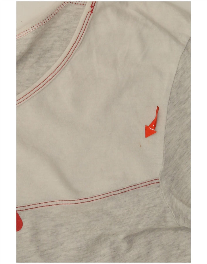 Γυναικείο γραφικό τοπ FILA μακρυμάνικο UK 12 με μεσαία γκρι όψη