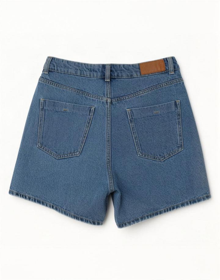 Zara Γυναικείο Ψηλόμεσο Τζιν Σορτς EU 40 Medium W30 Μπλε