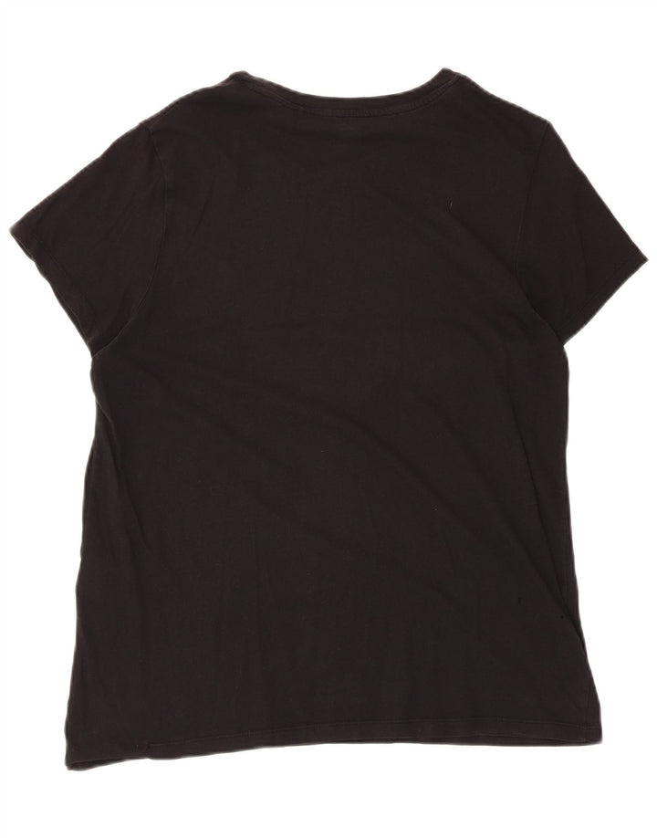 Γυναικείο γραφικό T-Shirt Levi's Top UK 14 Large Black