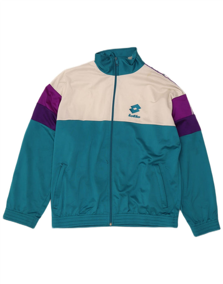 Ανδρική αθλητική φόρμα γραφικών LOTTO Top Jacket μεγάλο μπλε χρώμα