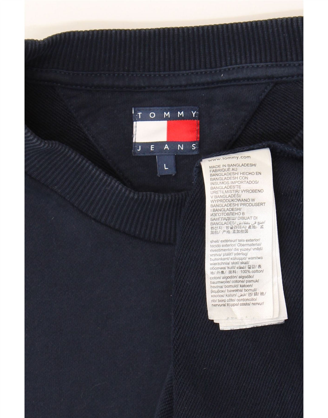 Ανδρικό φούτερ Tommy Hilfiger Jumper Large Navy Blue Cotton